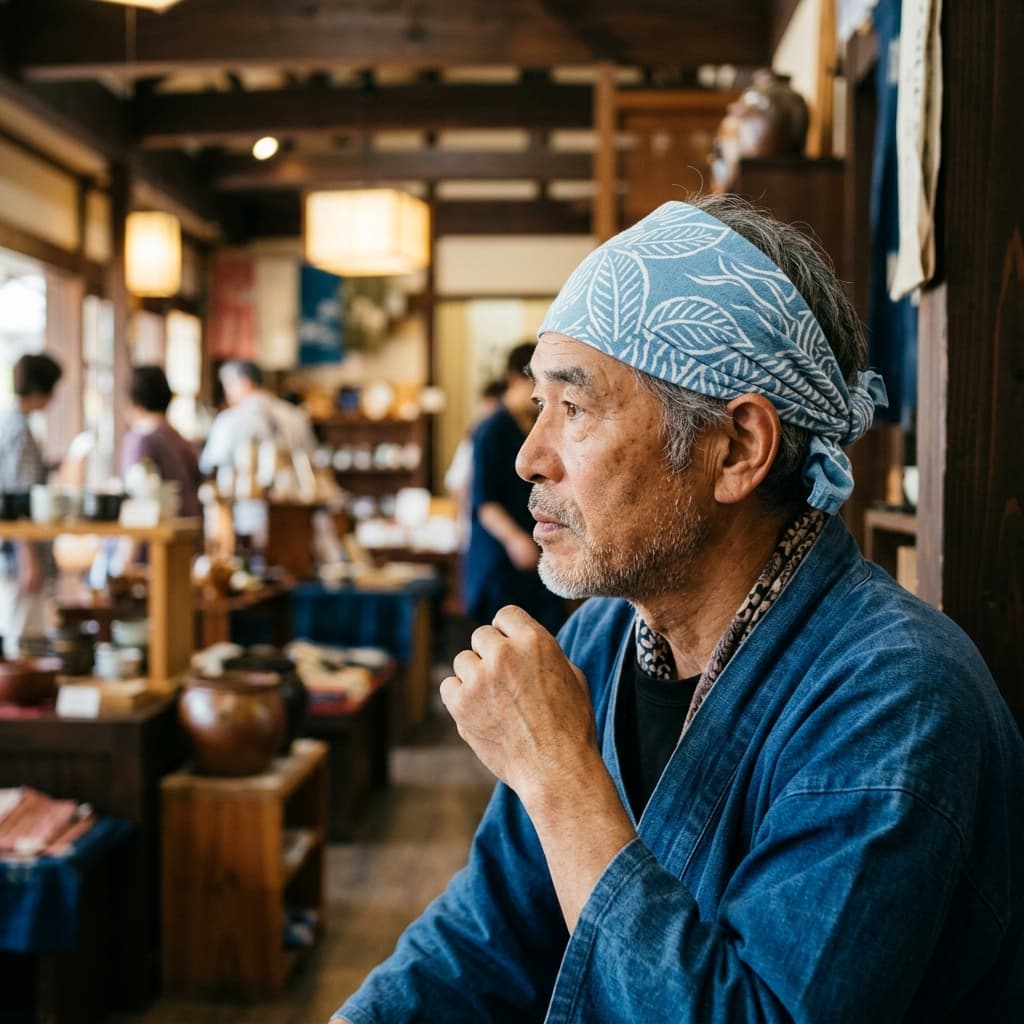 Man with Tenugui